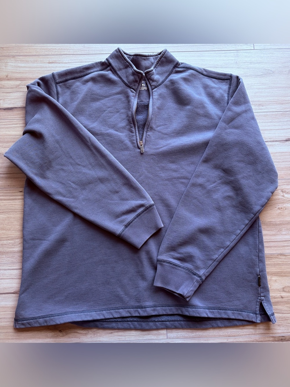 Eddie Bauer Men’s Tall XL Quarter Zip Gray Fleece Pullover